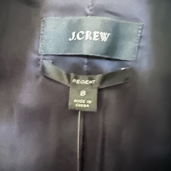 J Crew womens regent blazer with four way stretch navy blue size 8 NWT - Picture 7 of 9